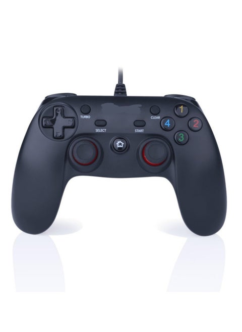 G807 Saturn Game Controller for PC - Wired with 16 Buttons and Joystick, USB, Black