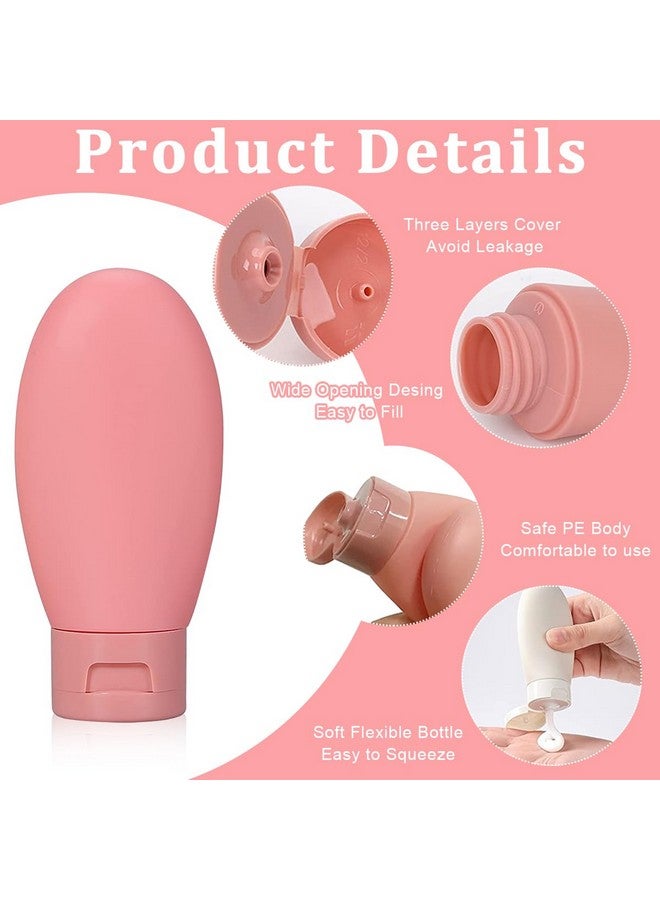 ماي كرييت مجموعة زجاجات السفر MAYCREATE® 3 قطع بسعة 60 مل لمستلزمات النظافة، حاويات سفر بلاستيكية قابلة لإعادة التعبئة مع غطاء، مجموعة زجاجات صغيرة فارغة مقاومة للتسرب لمستلزمات النظافة والشامبو واللوشن - Image 3