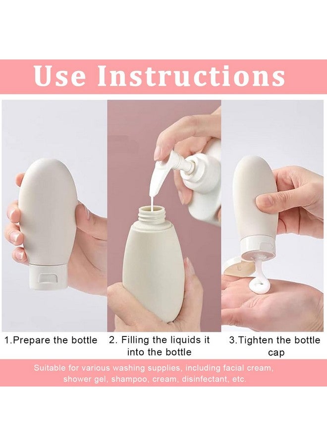 ماي كرييت مجموعة زجاجات السفر MAYCREATE® 3 قطع بسعة 60 مل لمستلزمات النظافة، حاويات سفر بلاستيكية قابلة لإعادة التعبئة مع غطاء، مجموعة زجاجات صغيرة فارغة مقاومة للتسرب لمستلزمات النظافة والشامبو واللوشن - Image 5