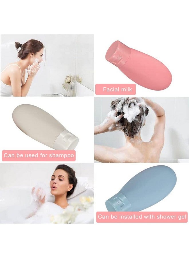 ماي كرييت مجموعة زجاجات السفر MAYCREATE® 3 قطع بسعة 60 مل لمستلزمات النظافة، حاويات سفر بلاستيكية قابلة لإعادة التعبئة مع غطاء، مجموعة زجاجات صغيرة فارغة مقاومة للتسرب لمستلزمات النظافة والشامبو واللوشن - Image 4