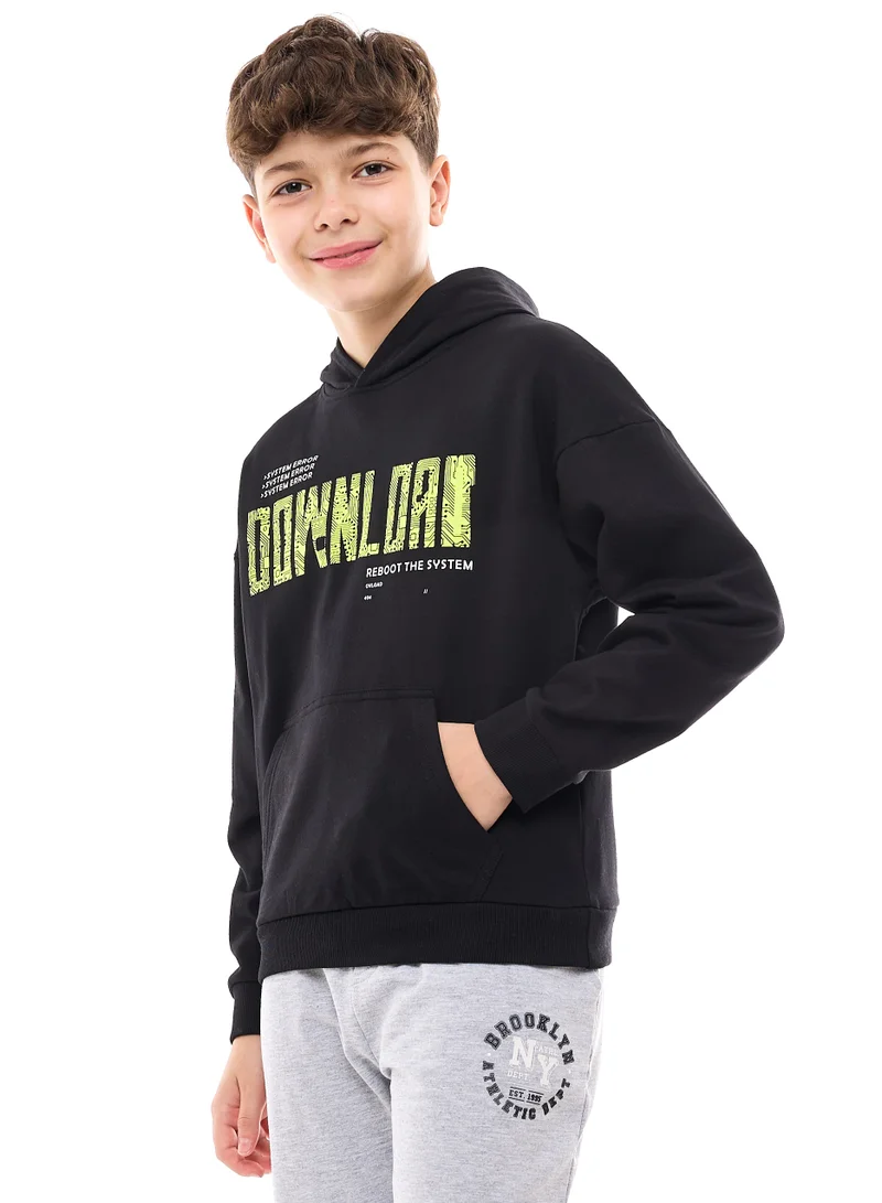 victor and jane Boys' Hoodie  (8-14yrs) Black