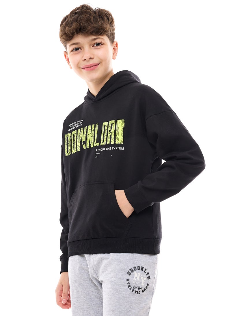 victor and jane Boys' Hoodie  (8-14yrs) Black - Image 2