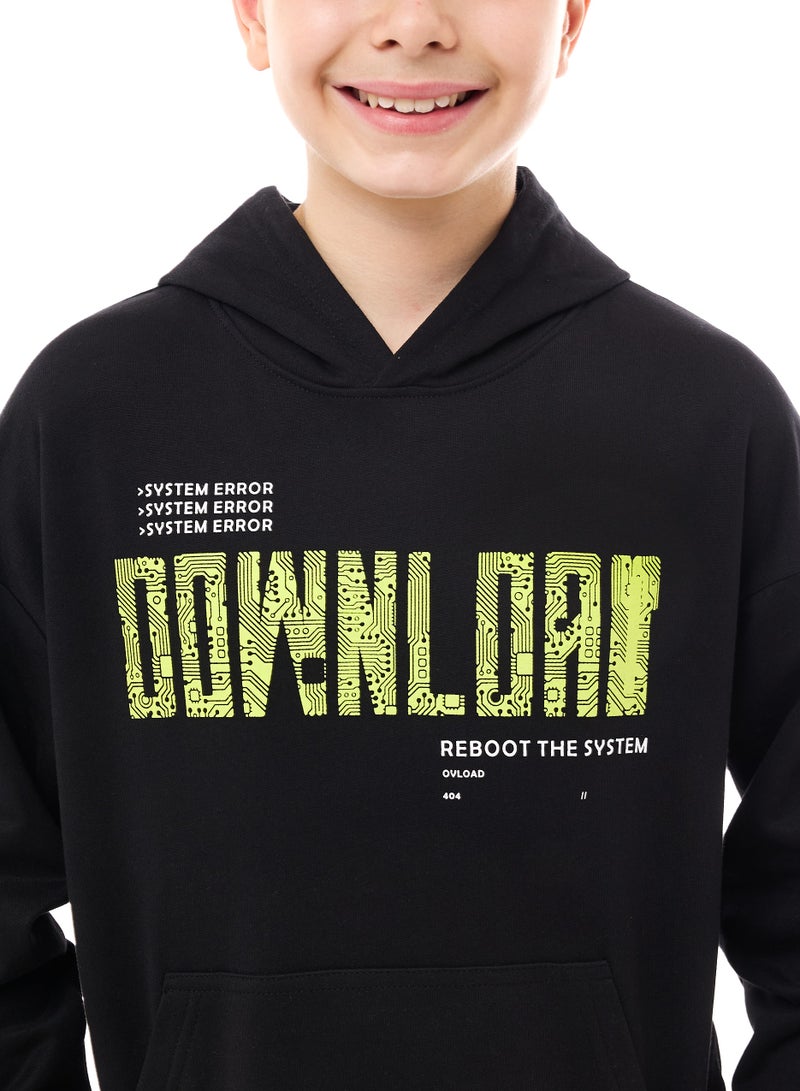 victor and jane Boys' Hoodie  (8-14yrs) Black - Image 5