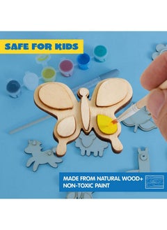 JOYIN Wooden Magnets Spring Arts & Crafts For Boys And Girls Ages 4+ Childrens Painting Craft Activities Kit Craft Toys Gifts For 4 5 6 7 8 9 10 11 & 12 Year Old Kids  - Image 3