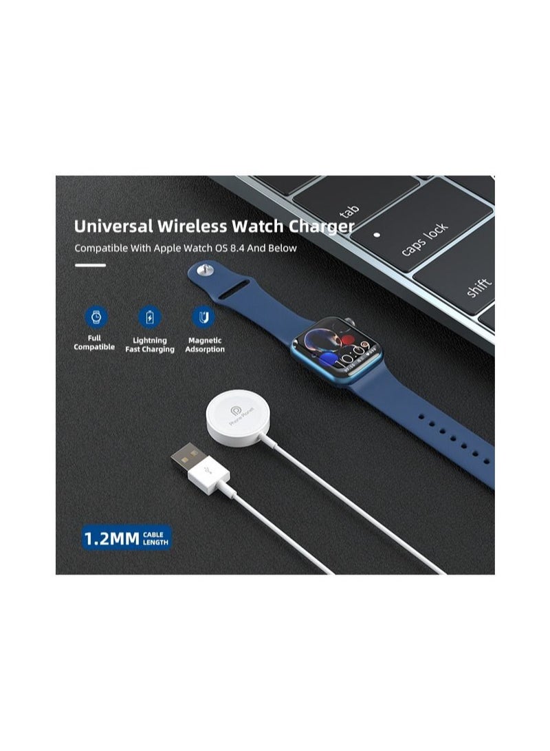 فون بلانيت سلك شحن مغناطيسي لاسلكي بمنفذ USB لساعة أبل الذكية - Image 3