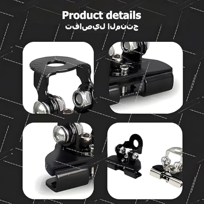 Gerui 2 Pcs Led Light Bar Mounting BracketsBlackAdjustable Pillar Hood Light Mount Bracket Clamp Holder NickelPlated Iron For Jeep Off Road Vehicle Trucks Suv Installing No Drilling - Image 3