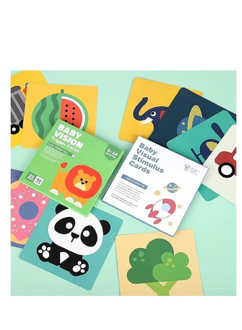 بطاقات فلاش حسية تعليمية لحديثي الولادة – 36 بطاقة عالية التباين بالأبيض والأسود – لتنمية الإدراك البصري والعقلي للأطفال من عمر 0 إلى 36 شهرًا - Image 2