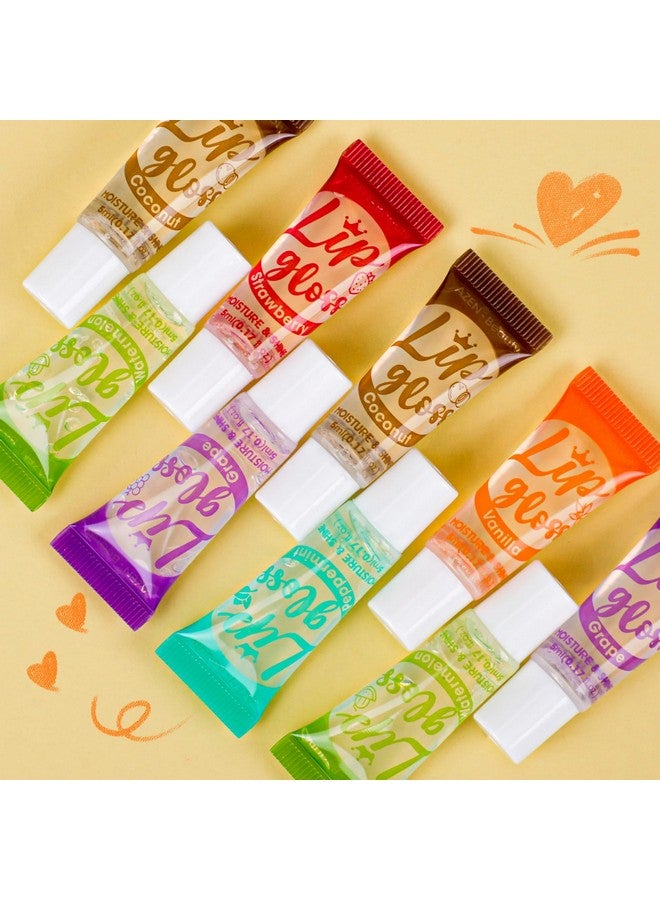 AZEN 24 Pack Lip Gloss Set, Clear Lip Gloss Bulk, Lip Oil For Dry Cracked Lips Moisturizing Hydrating Nourishing With Vitamin E - Image 2
