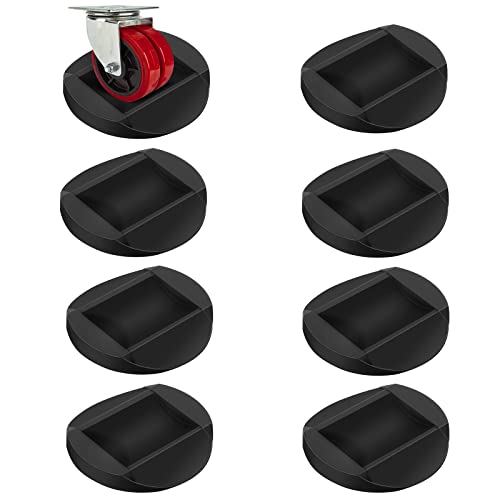 Nonley Bed Stoppers Furniture Stopper, 8 Pack Wheel Stoppers Furniture Caster Cups - Premium Solid Rubber Caster Cups Furniture Cups Fits to All Floors & Wheels of Sofas, Beds, Chairs, Prevents Scratches - Image 1