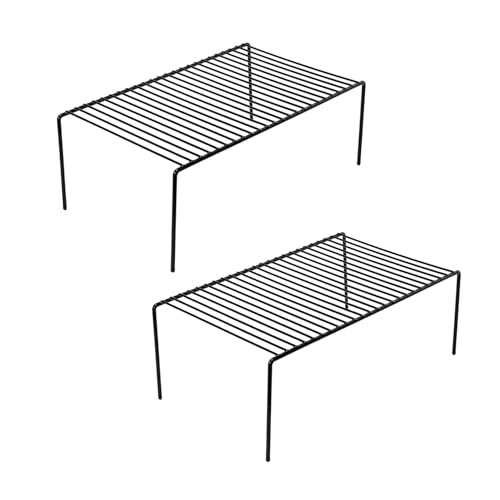 WonderStand RACKO (Set of 2) | GI Steel Multipurpose Dish Rack Shelf Divider for Kitchen Cabinets/Plate Stand/Utensil Rack - Image 1