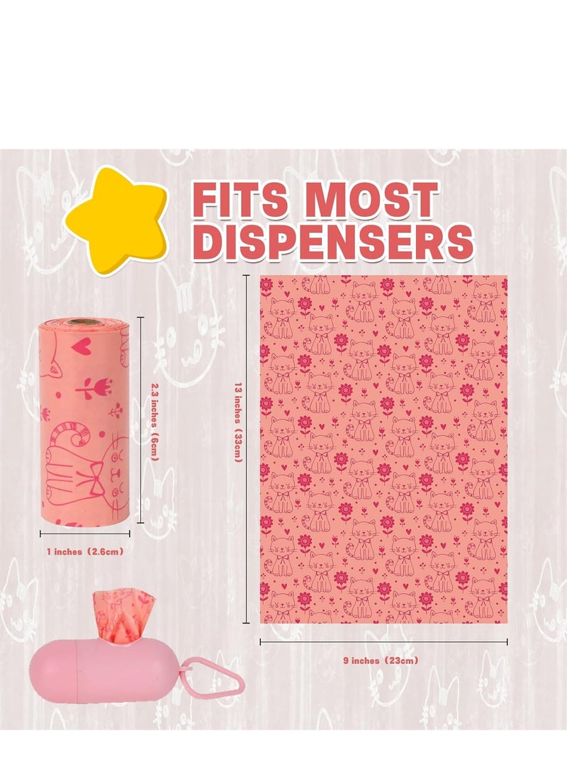 Diaper Bag Refills, 300PCS Biodegradable Baby Diaper Bag with Complimentary trash bag dispenser, Lemon Scented Dog Poop Bag Disposable for Nappies, Rubbish, Dog Poop (Pink) - Image 5
