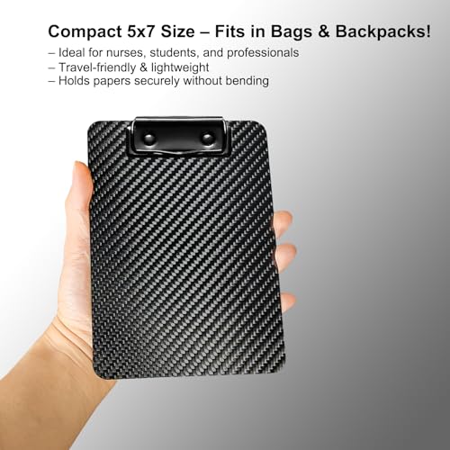 Fzkaly Carbon Fiber Clipboard 5x7 Inch – Mini Portable Writing Board for Pocket Use, Real 3K Carbon Fiber, Rigid & Ultra-Light, for Doctors, Outdoor Notes, Sketching, Field Work - Image 4