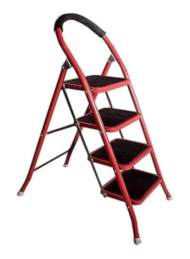 Folding Step Ladder With 4 Steps-Multicolour (red or white)