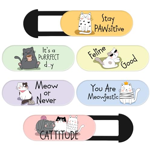 MESMOS Webcam Cover Slide, Cat Lovers Gifts for Women, Cat Lover Themed Thing, Mom Gifts for Women, Laptop Camera Cover Slide Cute (Large) - Image 1