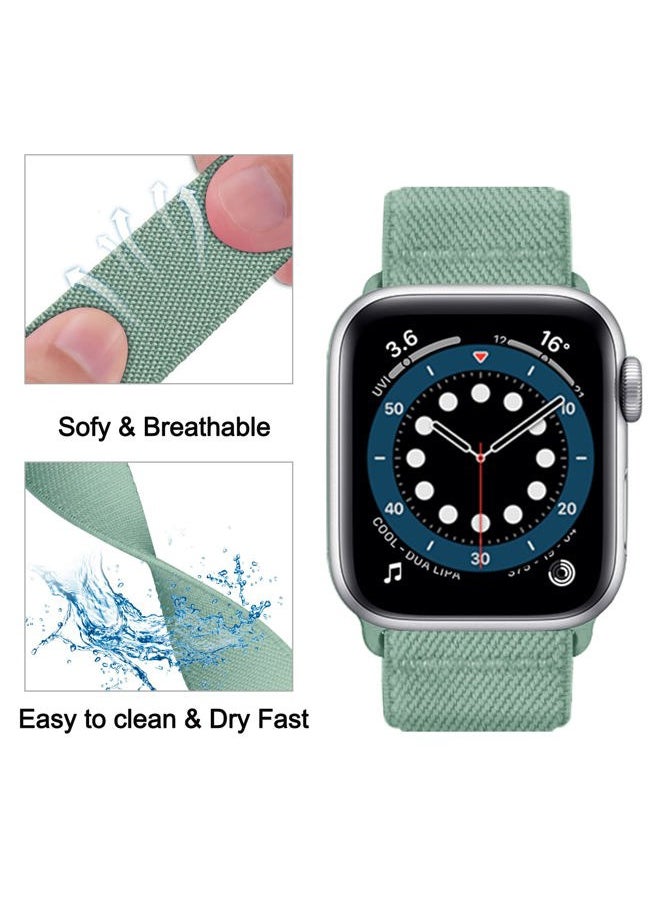 HILIMNY - HILIMINY 10 Pack Stretchy Solo Loop Bands Compatible With Apple Watch 42mm 44mm 45mm 49mm, Elastic Braided Nylon Sport Straps for iWatch Ultra 1 2 SE Series 9 8 7 6 5 4 3 2 1, Men Women, B M - Image 1