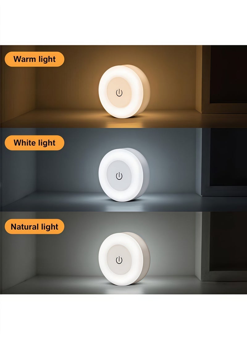 BlueHole Touch Controlled Tri Color LED Magnetic Night Light, Touch Dimming Tri Color Temperature Rechargeable Wall Mounted Room Corridor Night Light - Image 5