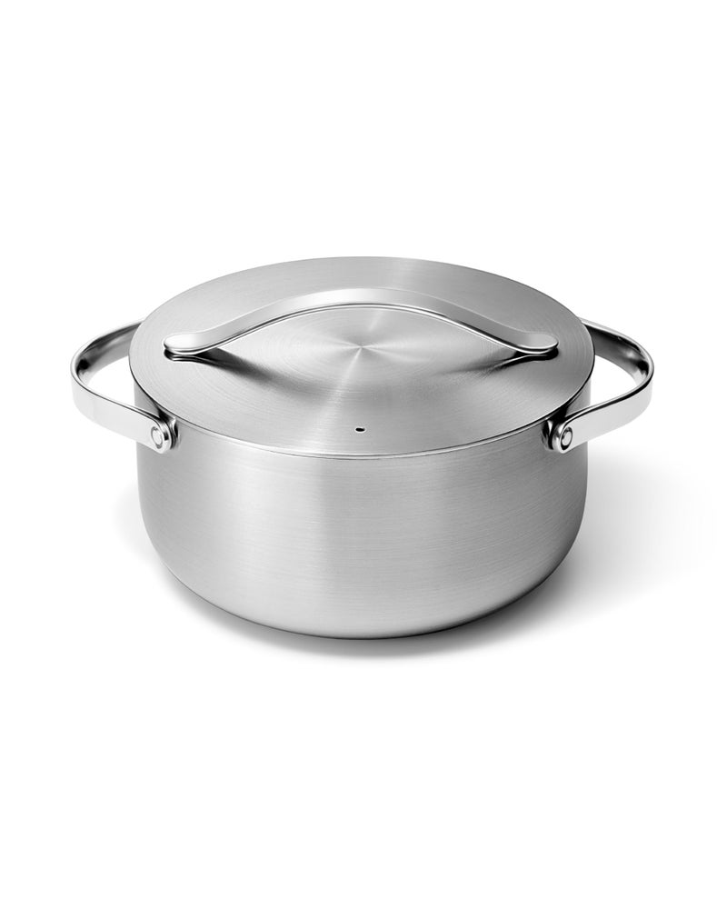 Caraway Stainless Steel Dutch Oven (6.5 Qt) - 5-Ply Stainless Steel - Oven Safe & Stovetop Agnostic - Non Toxic, PTFE & PFOA Free - Image 1