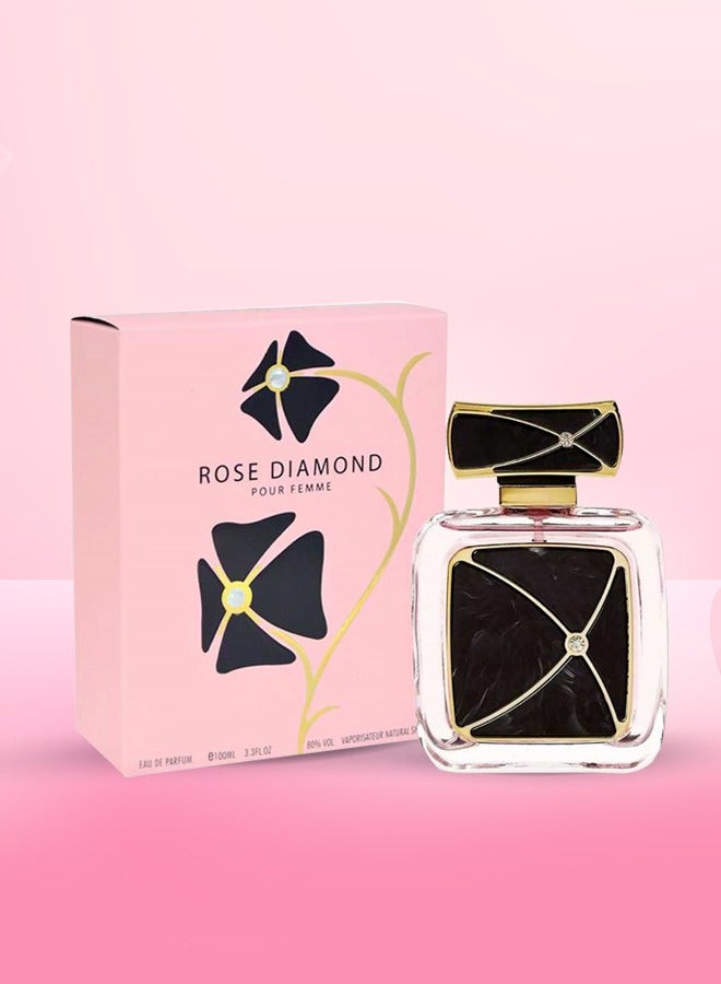 Giovanni Bacci Rose Diamond Perfume for Women Eau De Parfum 100ml - Image 3