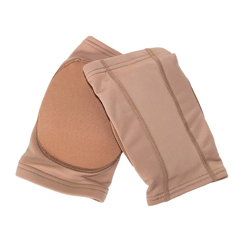 DANCEYOU Dance Knee Pads Hard Sponge Volleyball Knee Brace for Big Kid Teen Adults Football Pole Dancer Workout Knee Protector Tan XL