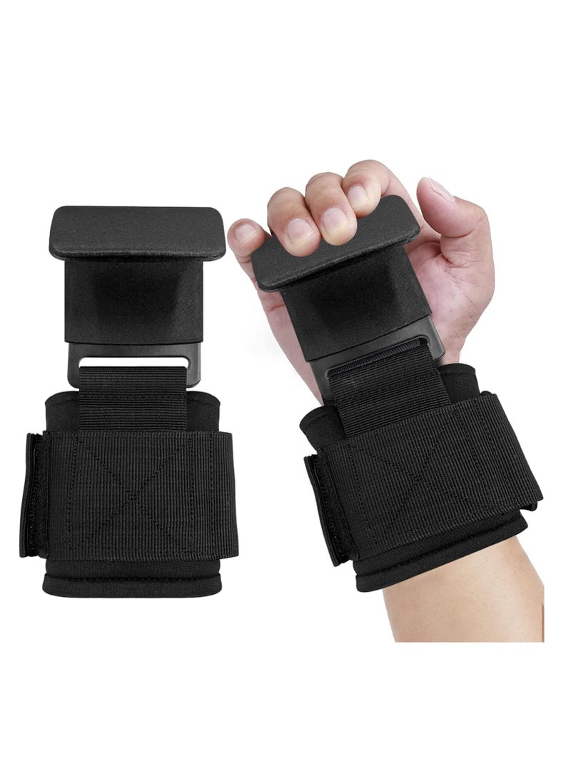 Cool Baby Style Weightlifting Hooks with Wrist Straps, Heavy-Duty Steel Deadlift Hooks, Thick Padded Non-Slip Grip, Neoprene Wrist Support – Perfect for Pull-Ups, Deadlifts & Strength Training (1 Pair) - Image 1