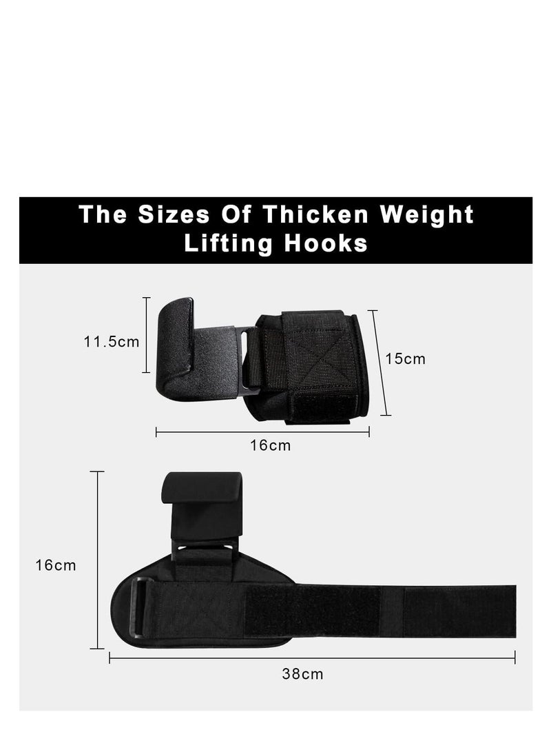 Cool Baby Style Weightlifting Hooks with Wrist Straps, Heavy-Duty Steel Deadlift Hooks, Thick Padded Non-Slip Grip, Neoprene Wrist Support – Perfect for Pull-Ups, Deadlifts & Strength Training (1 Pair) - Image 4