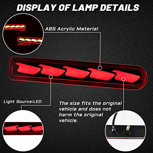 PGTOPONE DRL Red Lens LED Rear Fog Daytime Running Lamp Dynamic Sequential LED Turn Signal Light Function Compatible with Toyota FJ Cruiser 2007-2022 Accessories（U Style） - Image 2