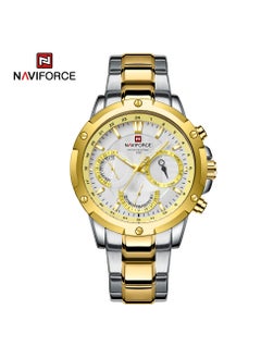Luxury Analog Wrist Watch for Men with Stainless Steel Strap Water Resistant Multi-Function Timepiece with Day and Date Display