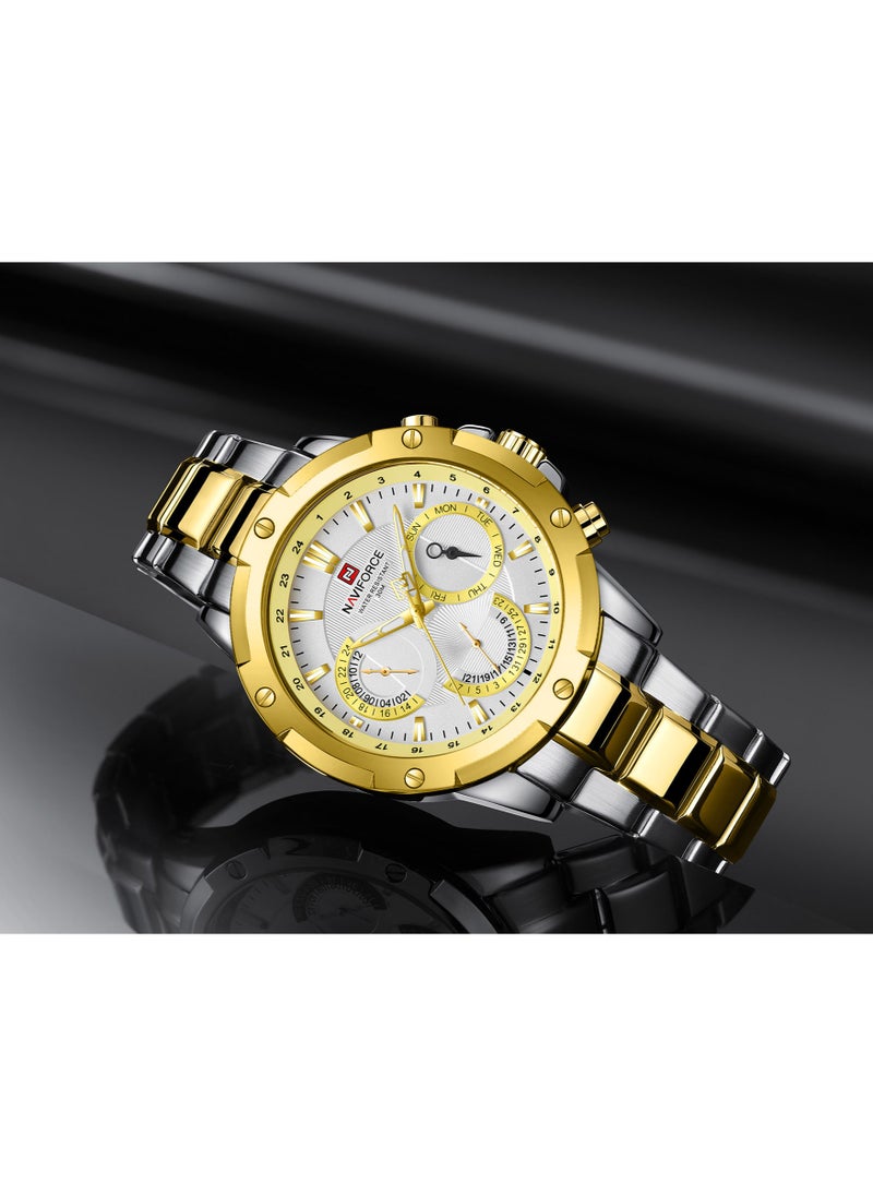 NAVIFORCE - Luxury Analog Wrist Watch for Men with Stainless Steel Strap Water Resistant Multi-Function Timepiece with Day and Date Display - Image 1
