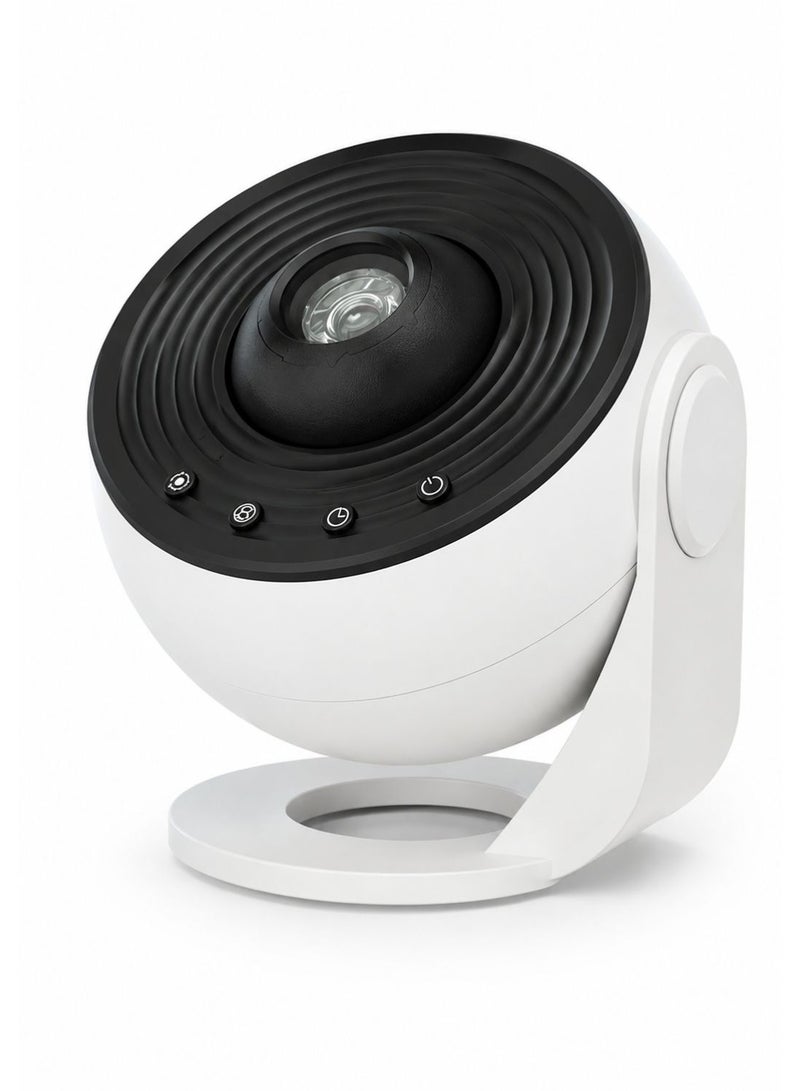 جهاز عرض المجرة الاحترافي (Galaxy Projector Pro) - جهاز عرض نجوم وقبة سماوية متعدد الوظائف (13 في 1) يضم أقراصاً للنظام الشمسي والأبراج والمجرات، مع إضاءة ليلية للسقف قابلة للدوران بزاوية 360 درجة، ومؤقت، وميزة ضبط التركيز. - Image 1