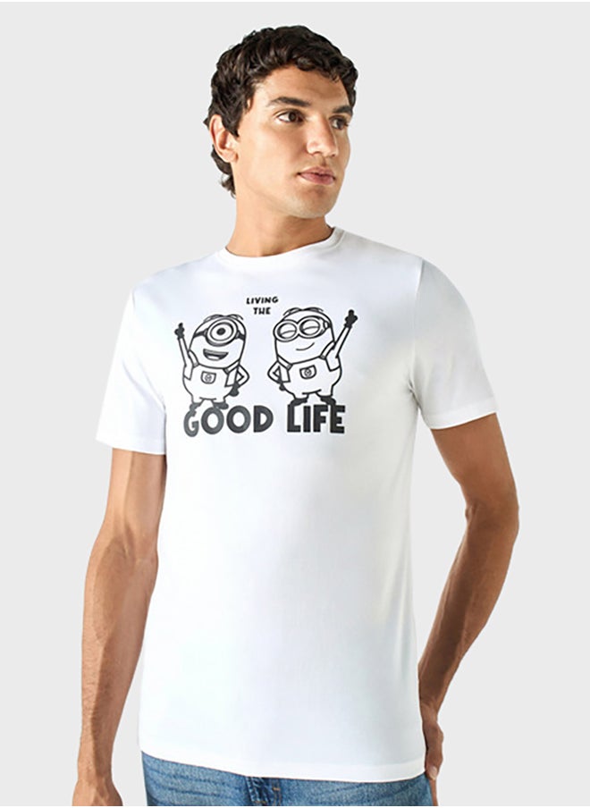 SP Characters Printed Crew Neck T-Shirt  - Image 1