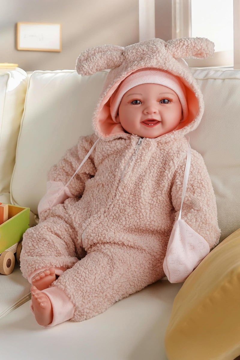 BABESIDE 15Inch Baby Doll with Feeding Set Lightweight First Baby Doll for Kids 3 Realistic Baby Girl with Soft Cuddly Body for Easy Holding and Pretend Play - Image 2