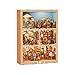 Tonecheer DIY Miniature House Kit Book Nook Dollhouse Story Frame Kit Wooden 3D Puzzle Wall Mountable Decor Diorama Model with Dust Cover and LED for Ideal Gift Blossom Time - Image 2
