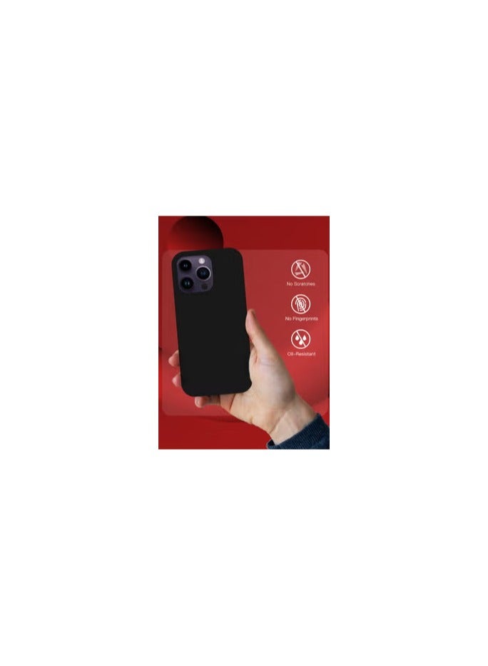 CATANES iPhone 14 Pro Max Case Silicone Case Full Body Protective Cover Shockproof Slim Phone Case Anti-Scratch Soft Microfiber Lining Black - Image 2