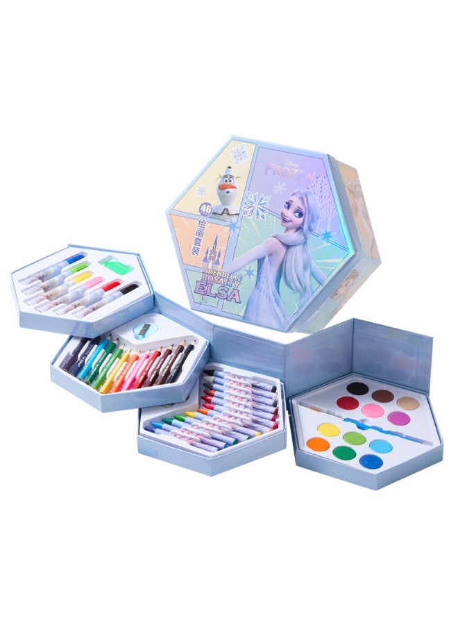 مجموعة فنون ديزني، مجموعات تلوين فروزن للأطفال مع 46 أداة فنية - Image 1