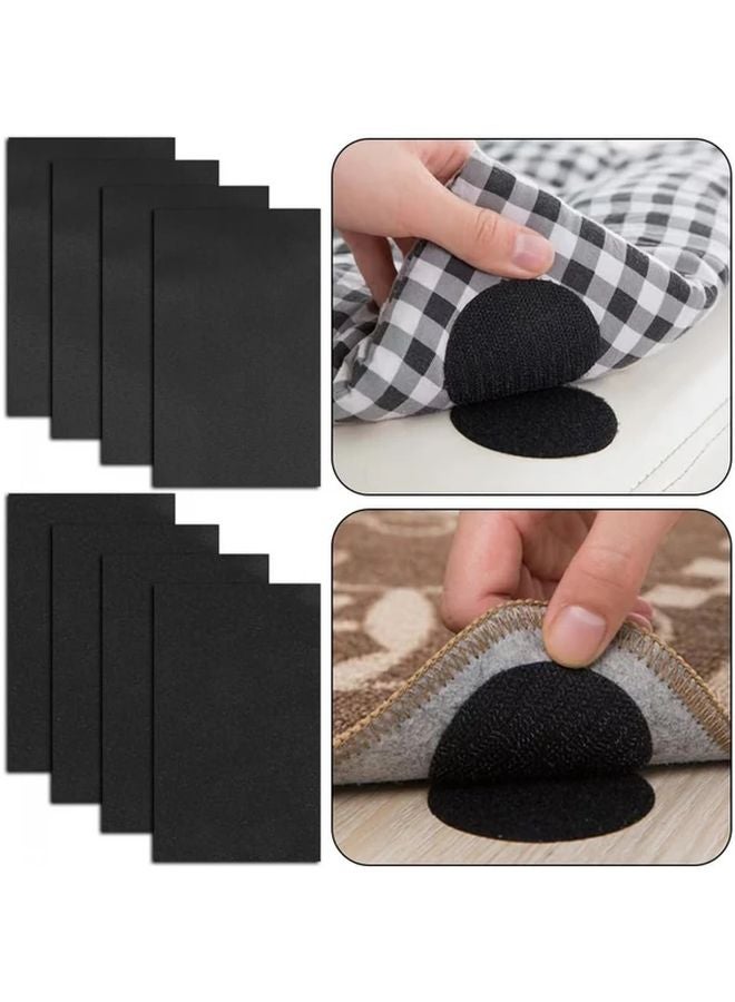 Black Fastening Tape 4pcs Self Adhesive Polyamide Fabric For Sewing Crafts Clothing Shoes DIY Projects - Image 3