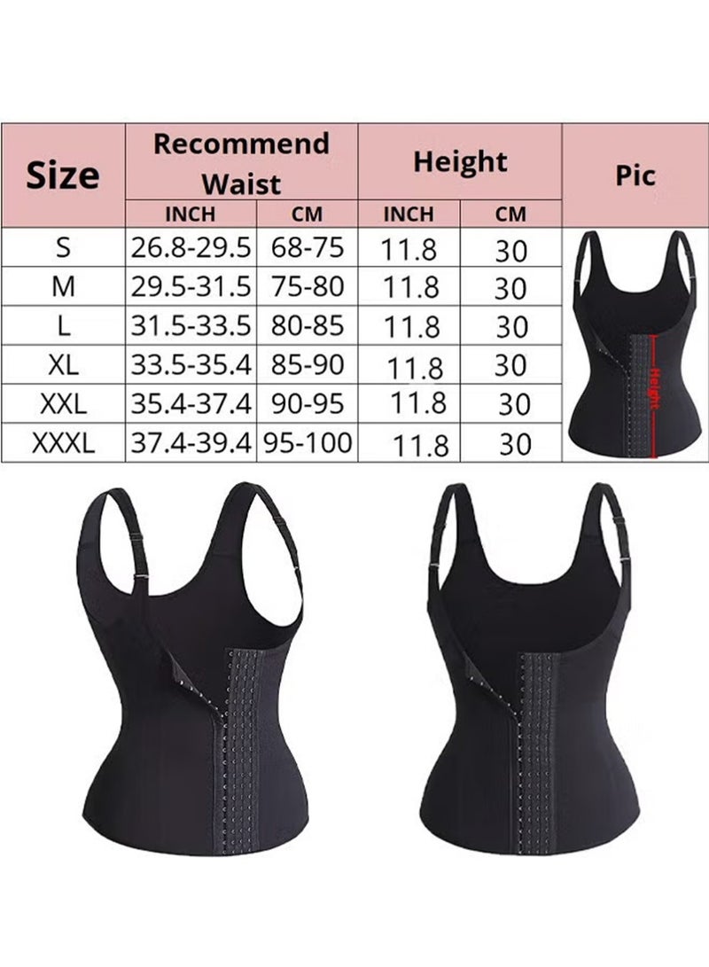 LLASIDO Vest Waist Cincher Trainer Trimmer Girdle Workout Corset Body Shaper-4 Hook Vest Body Shaper L - Image 3