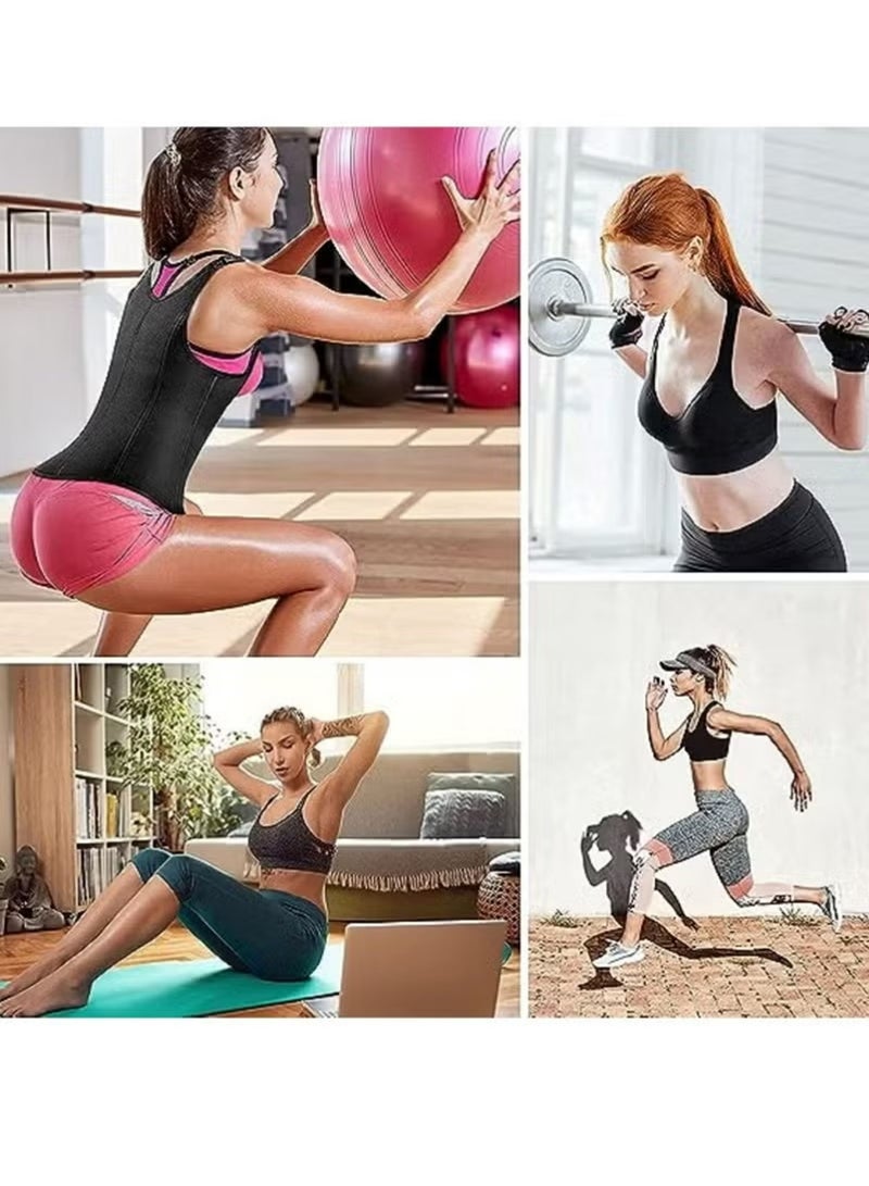 LLASIDO Vest Waist Cincher Trainer Trimmer Girdle Workout Corset Body Shaper-4 Hook Vest Body Shaper L - Image 5