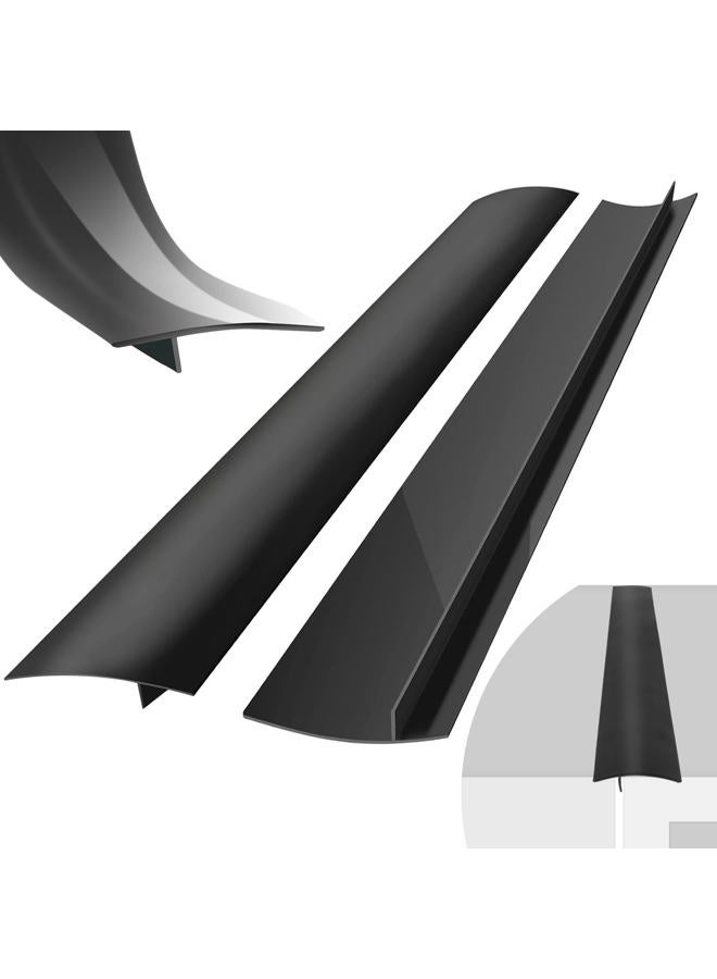 Caxlis 2 Pack Silicone Stove Gap Covers, Heat Resistant Oven Gap Filler Seals Gaps Between Stovetop and Counter, Premium Material, Effectively Stain Resistant, Easy to Clean, Easy to Cut, 25 Inches - Image 1