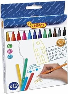 JOVI Jovi 270100 Pack of 12 Coloured Felt-Tip Pens 