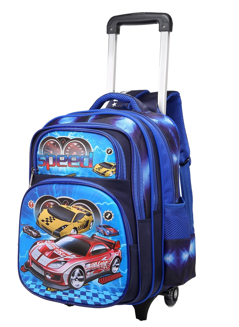 Stargold Baby Backpack 3Pcs For Baby Boys 1 lunch 1 Pencil Box And 1 Bag With Adjustable Strap For School 2 Wheels 16 Inch  - Image 2