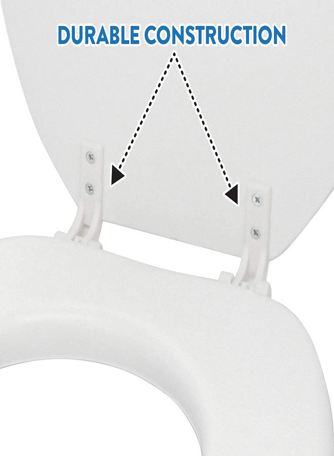 J&V Textiles Elongated Toilet Seat With Easy Clean & Change Hinge (Wooden) - Image 5