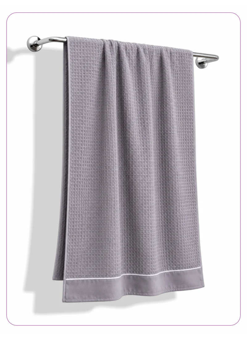 Bath Towel (1 Piece, 70x140 cm) – Microfiber 310 GSM Waffle Weave Ultra Soft Highly Absorbent Quick Dry Bathroom Towel for Home, Gym, Spa & Travel
