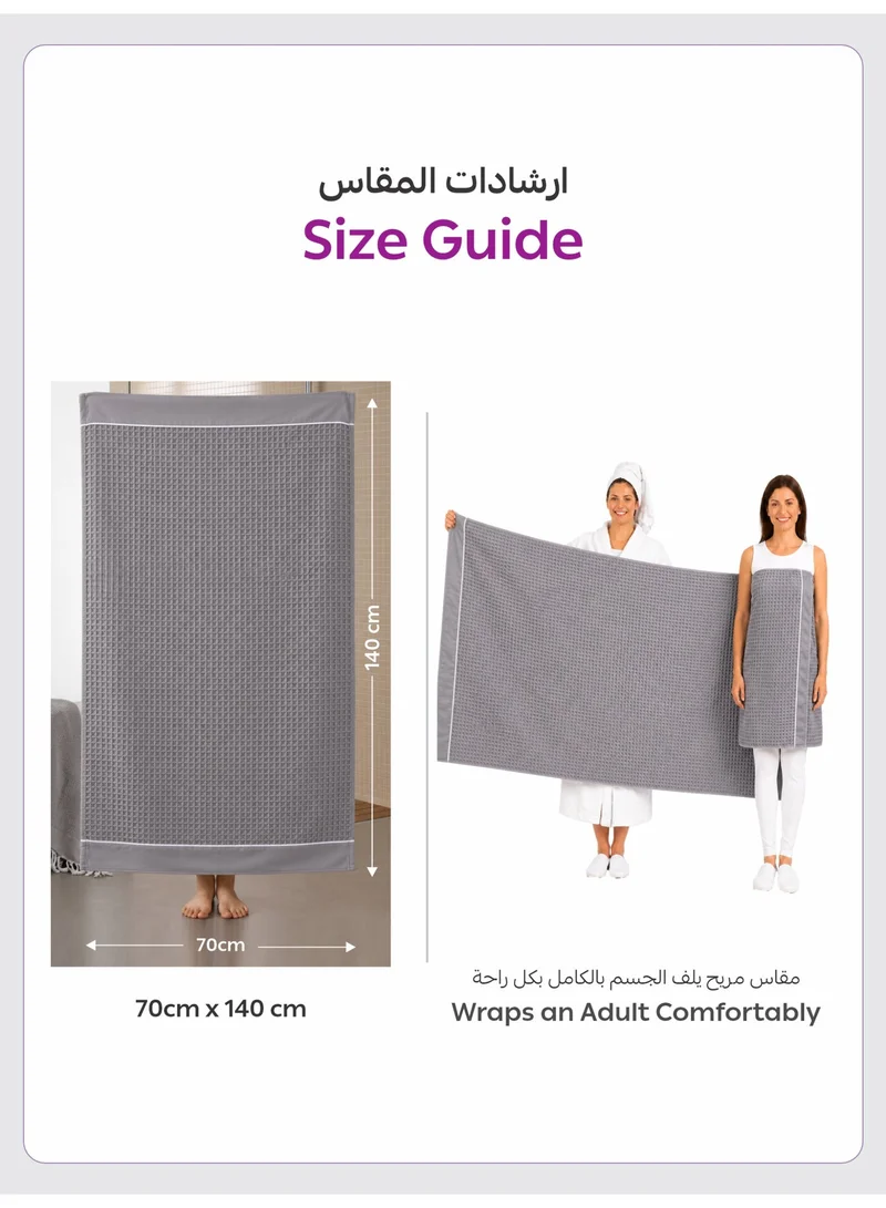 Donetella BATH TOWEL - 1Pcs (70x140cm) Bath Towel (1 Piece, 70x140 cm) – Microfiber 310 GSM Waffle Weave Ultra Soft Highly Absorbent Quick Dry Bathroom Towel for Home, Gym, Spa & Travel  | Best Price UAE