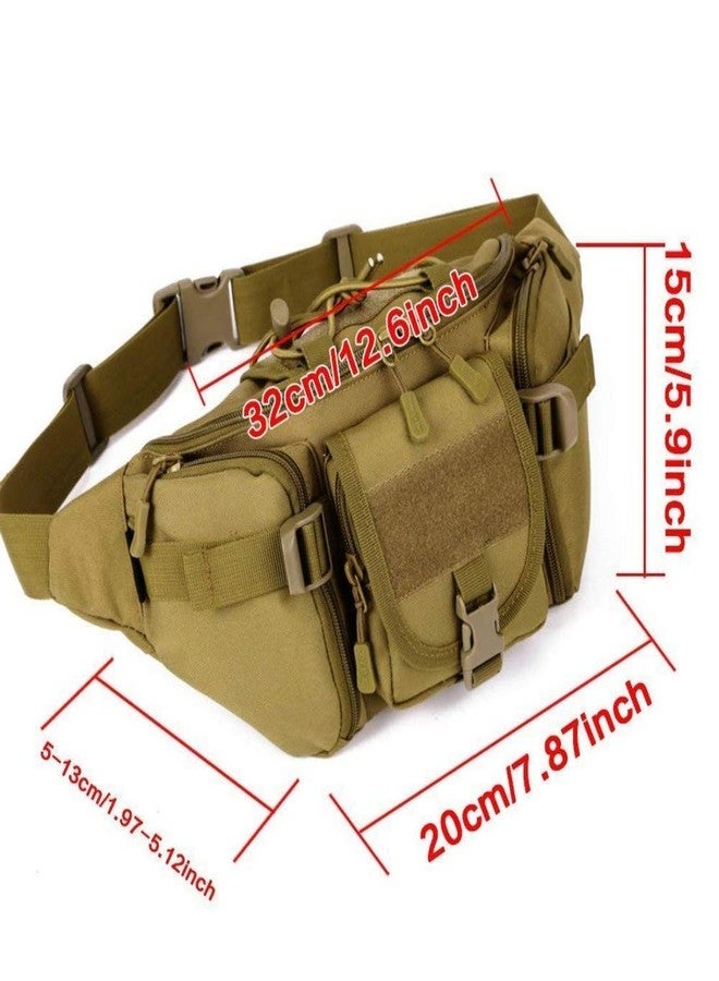 Surfexa Outdoor Unisex Waist Bag Tactical Military Waist Pack Chest Bag Pouch,37 X 3 X 16 cm, Brown - Image 5