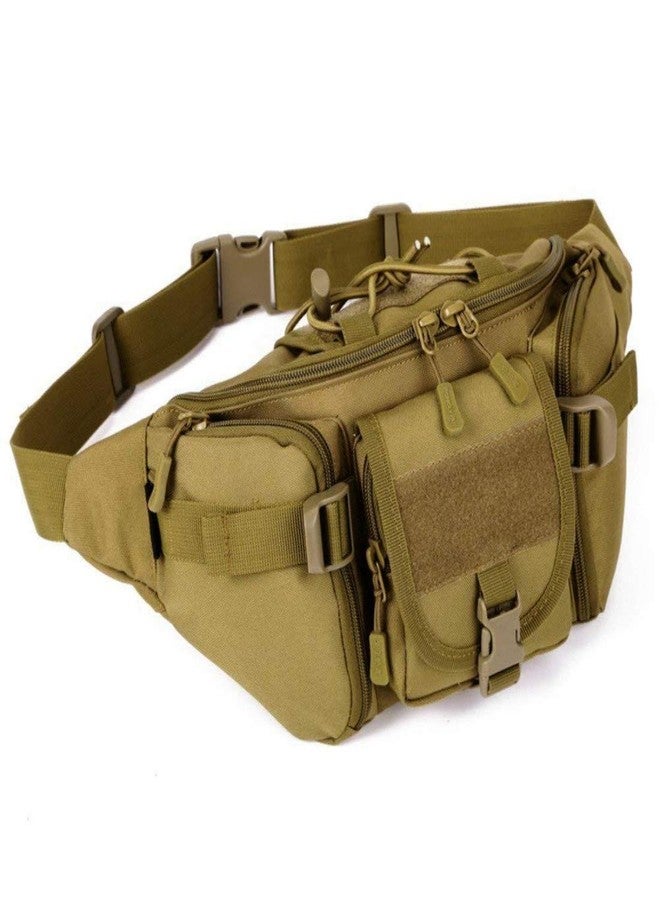 Surfexa Outdoor Unisex Waist Bag Tactical Military Waist Pack Chest Bag Pouch,37 X 3 X 16 cm, Brown - Image 1