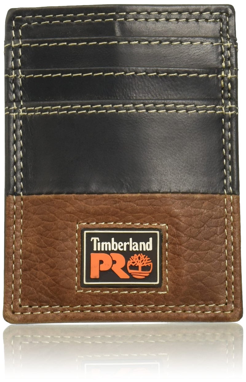 Timberland PRO Timberland PRO mens Leather Front Pocket Wallet With Money Clip Accessory, Teak, One Size US  - Image 1