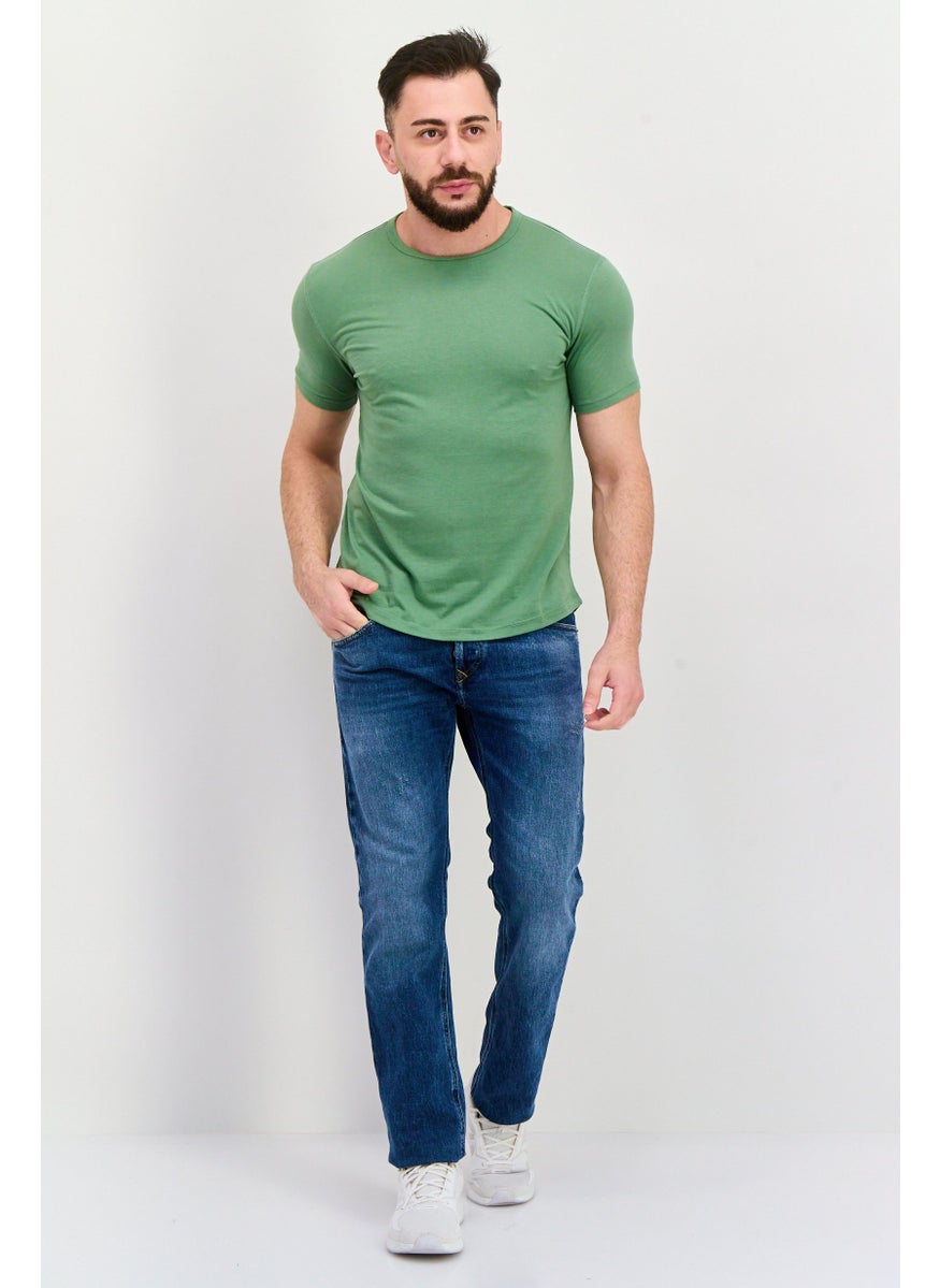 Men Crew Neck Short Sleeves Plain T-Shirt, Green - pzsku/Z41E52217C4E4F78ECBDBZ/45/_/1737642528/9249077e-d979-4dc1-9aa1-c3a3f4b1b159