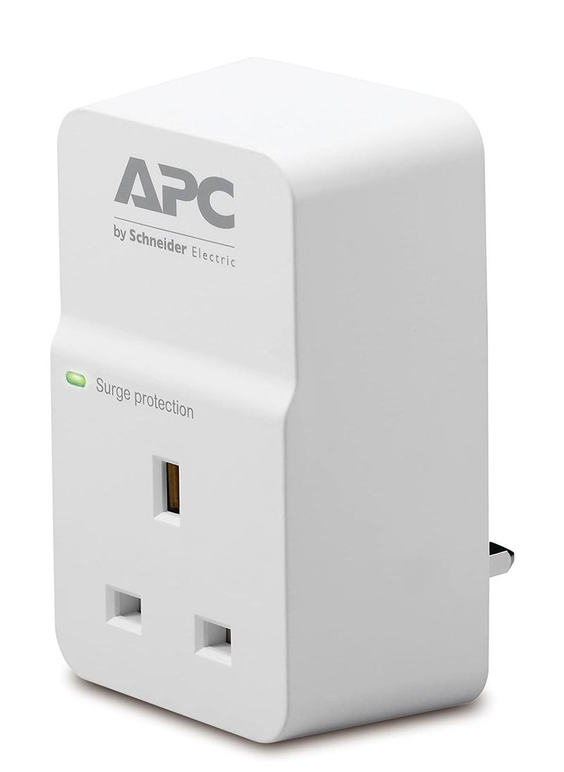 Schneider Electric Schneider Apc Essential Surgearrest 1 Outlet 230V UK, High Voltage Lighting Surge Protector  - Image 1