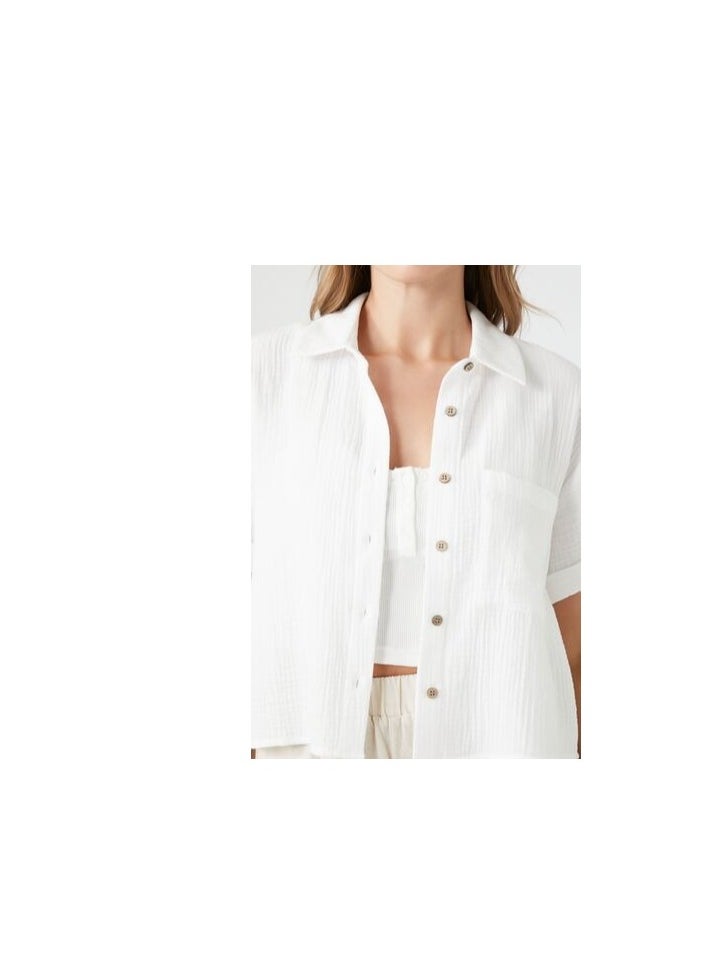 FOREVER 21 - Cotton Long-Sleeve Shirt - Image 1