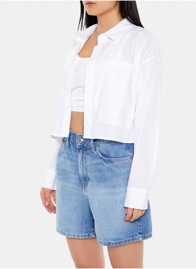 FOREVER 21 - Cotton Long-Sleeve Shirt - Image 1